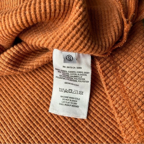 Anthropologie  T.La Waffle Knit V Neck Keyhole Long Sleeve Shirt Top - Picture 11 of 15